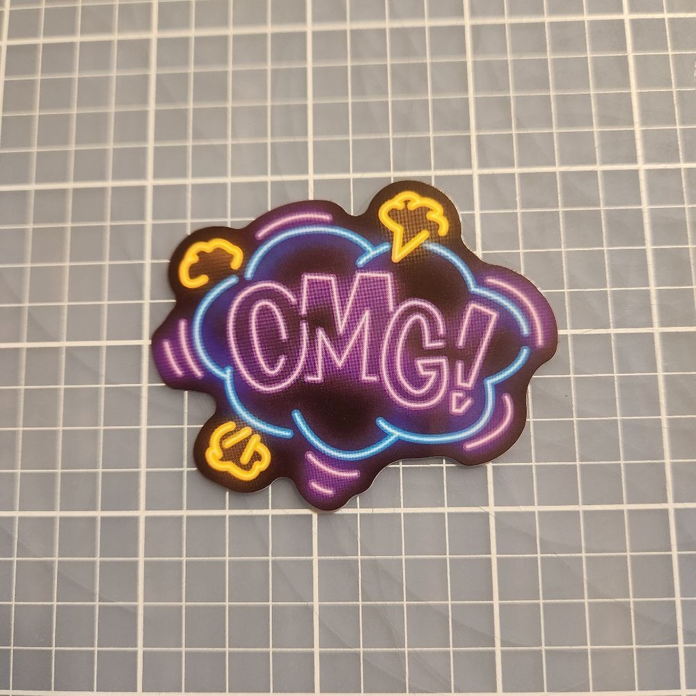 C10 for $10 Sticker Neon Cartoon Graffiti  Vibrant Colors OMG